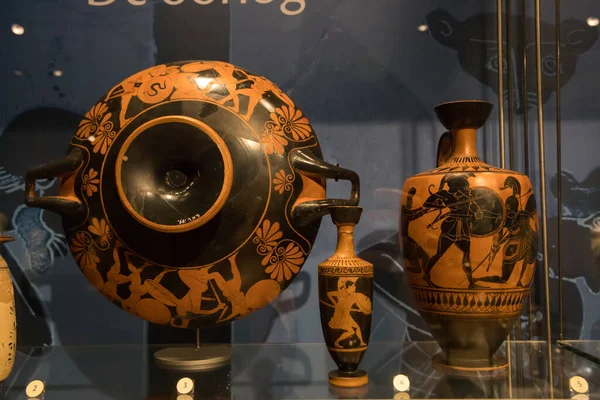 Leyde Pays Bas Août 2021 Une Collection Vases Grecs Anciens — Photo