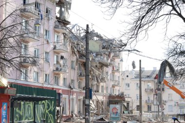 Ukrayna 'nın bir Rus füzesiyle patlamasının sonuçları. Ukrayna ve Rusya arasındaki savaş