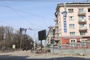 Ukrayna 'nın bir Rus füzesiyle patlamasının sonuçları. Ukrayna ve Rusya arasındaki savaş