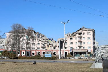 Ukrayna 'nın bir Rus füzesiyle patlamasının sonuçları. Ukrayna ve Rusya arasındaki savaş