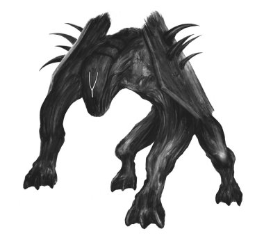 Karanlık fantezi karakter konsepti, tank yaratık 