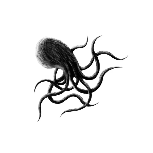 Dark Octopus Art Logo Design — Stock Photo, Image