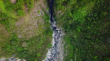 Sagada, Luzon, Filipinler yakınlarındaki Yeşil Vejetaryen Vadisi Hava Görüntüsü
