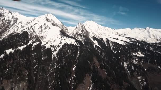 Snötäckta Bergskedjan Hanuman Tibba Manali Town Delstaten Himachal Pradesh Indien — Stockvideo