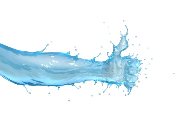 Water Splash Form Strong Arm Thumb Rendering Include Clipping Path — Stock Photo, Image