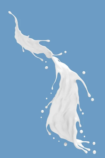 Milk Yogurt Splash Isolated Background Rendering Include Clipping Path — Stockfoto