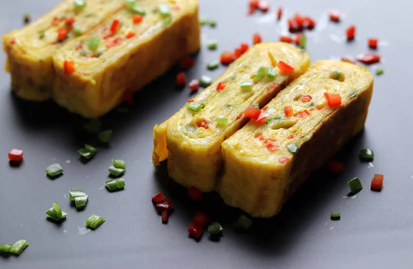 Egg Roll Made Paprika Bell Peppers — Stock Photo, Image