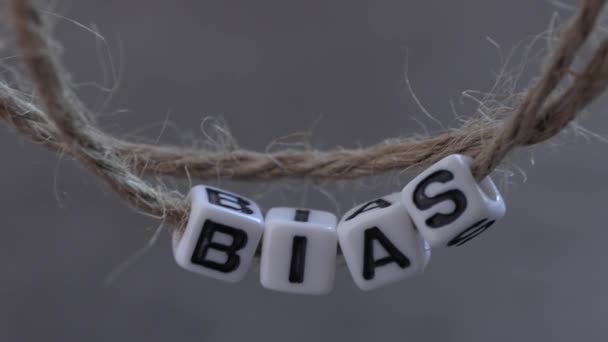 Bias Text White Cubes String — Stockvideo