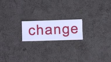 The concept of change and chance. The word change is replaced with chance.