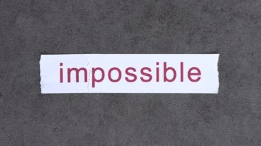 The IM text on paper blew away in the wind. The concept of possible and impossible.