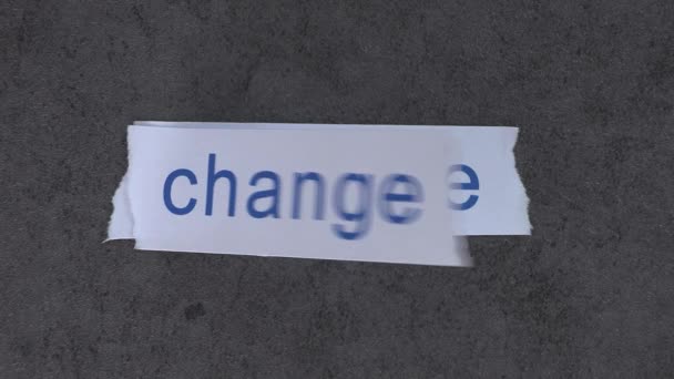 Concept Change Chance Word Change Turns Word Chance — Vídeos de Stock