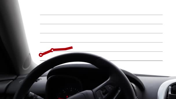 車のハンドルとライングラフ 車の燃料費を上げるというコンセプト — ストック動画