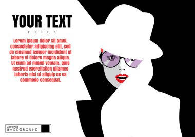 Popüler sanat tarzında bir moda kızı. Moda portresi