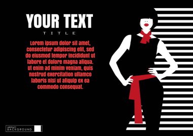 Popüler sanat tarzında bir moda kızı. Moda portresi