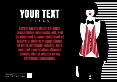 Popüler sanat tarzında bir moda kızı. Moda portresi