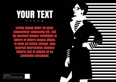 Popüler sanat tarzında bir moda kızı. Moda portresi