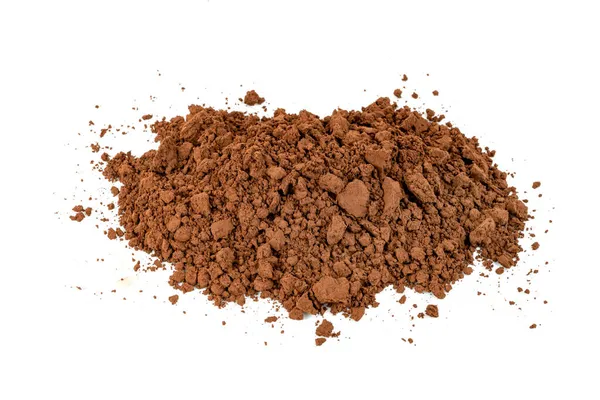 Kakaopulver Isoliert Auf Weißem Hintergrund — Stockfoto
