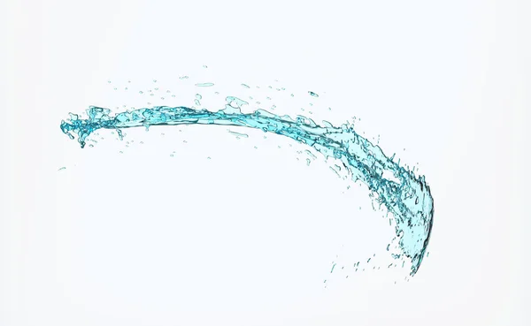 Clear Blue Water Scattered Water Splash Transparent Render Illustration — ストック写真