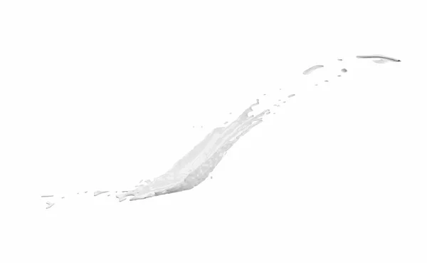 Milk Ripple Splash Isolated White Background Render Illustration — Photo