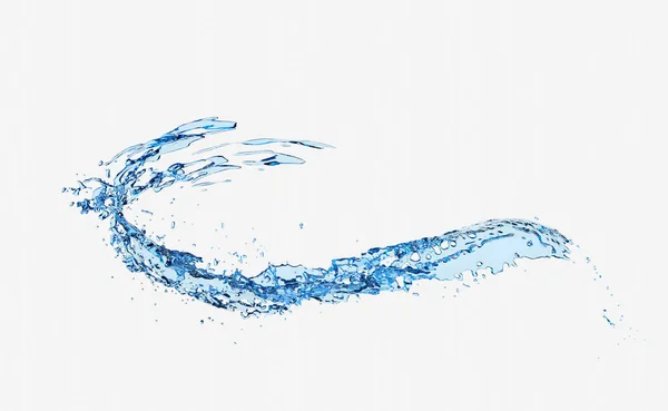 Clear Blue Water Scattered Water Splash Transparent Isolated White Background — Zdjęcie stockowe