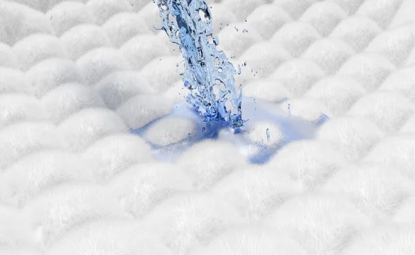 Water Splash Absorbent Pad Synthetic Fiber Hair Arrow Ventilate Shows — Stok Foto