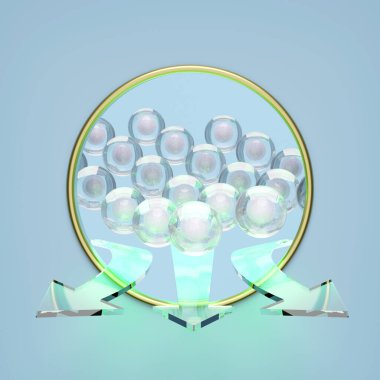 3D su emici pedlere sıçrar, ok vantilatörlü sentetik lifler, soğutma konseptini destekler, 3D resimleme 