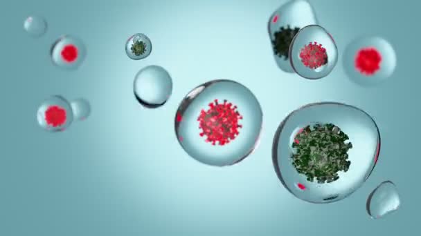 Ruch Wirusa Molekuły Animacja — Wideo stockowe