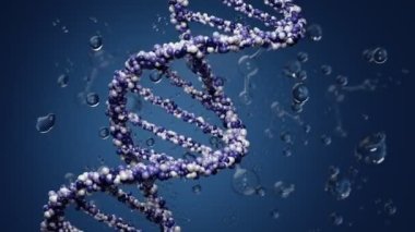 Tıp bilimi geçmişi için altıgen atomu veya molekülü. Soyut yapı kimyasal, 3 boyutlu animasyon 