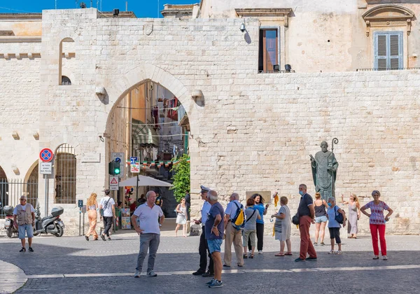 Bari Marzo 2019 San Nicola Statua Bronzo San Nicola Donata — Foto Stock