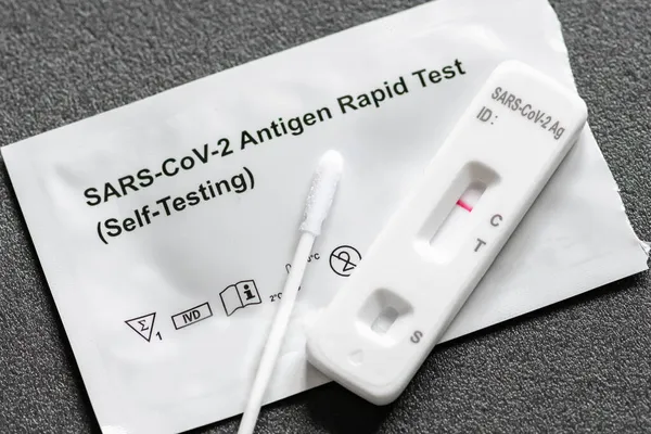 Negatieve Covid Antigeentestkit Snelle Test Met Één Stap Coronavirus Antigeen — Stockfoto