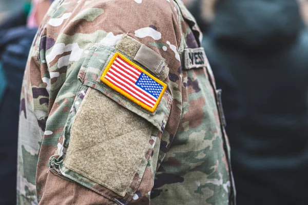 アメリカ海兵隊 アメリカ陸軍 兵士の制服の旗 — ストック写真