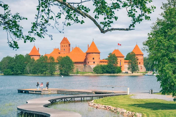 Trakai Wilno Litwa Czerwca 2022 Średniowieczny Zamek Trakai Wilno Litwa — Zdjęcie stockowe