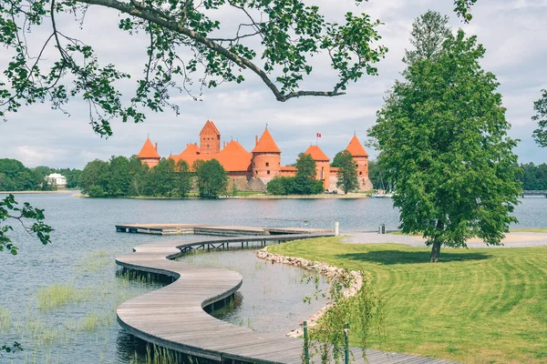 Trakai Wilno Litwa Czerwca 2022 Średniowieczny Zamek Trakai Wilno Litwa — Zdjęcie stockowe