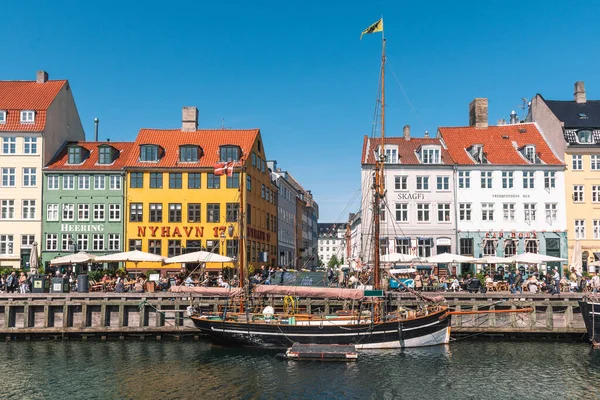 Copenhagen Denmark May 2022 Beautiful View Colorful Facade Traditional Houses — стоковое фото