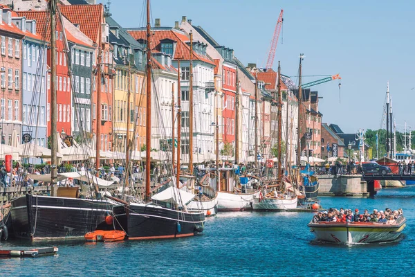 Copenhagen Denmark May 2022 Beautiful View Colorful Facade Traditional Houses — стоковое фото