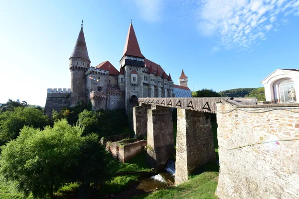 Château Corvinilor Également Appelé Château Huniazilor Était Une Des Grandes — Photo