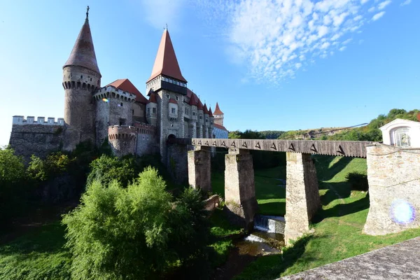 Château Corvinilor Également Appelé Château Huniazilor Était Une Des Grandes — Photo