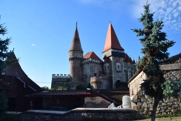Zamek Corvinilor Zwany Także Zamkiem Huniazilor Był Jedną Największych Nieruchomości — Zdjęcie stockowe