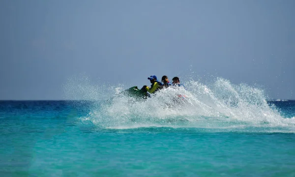 Mer Des Caraïbes Vue Cancun Avec Des Eaux Turquoise Claire — Photo