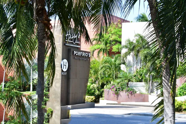 Cancun Hotel Area Beaches Sea Swimming Pools Palm Trees Tropical — Stock Photo, Image