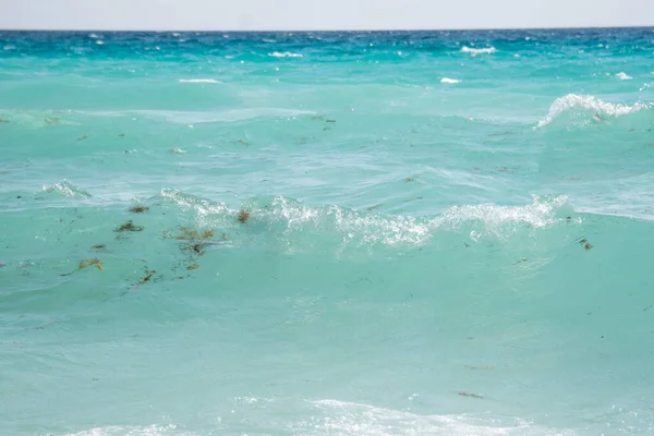Caribische Zee Gezien Vanaf Cancun Met Helder Turkoois Water Scooters — Stockfoto
