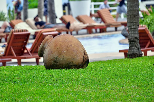 Cancun Hotel Area Pláže Moře Bazény Palmy Tropická Vegetace Lázeňské — Stock fotografie