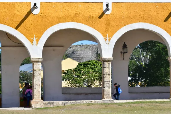 Budovy Izamalu Izamal Malé Město Mexickém Státě Yucatn Známý Yucatn — Stock fotografie