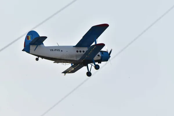 Avión Utilitario Biplano Utilizado Principalmente Como Avión Utilitario Agricultura Para —  Fotos de Stock