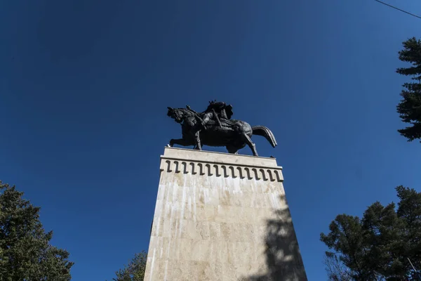 Estátua Equestre Estêvão Grande Suceava Monumento Bronze Dedicado Voivoda Moldavo — Fotografia de Stock