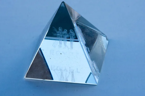 Kristal Souvenir Mewakili Piramida Giza Karena Mereka Diciptakan Kerajaan Mesir — Stok Foto