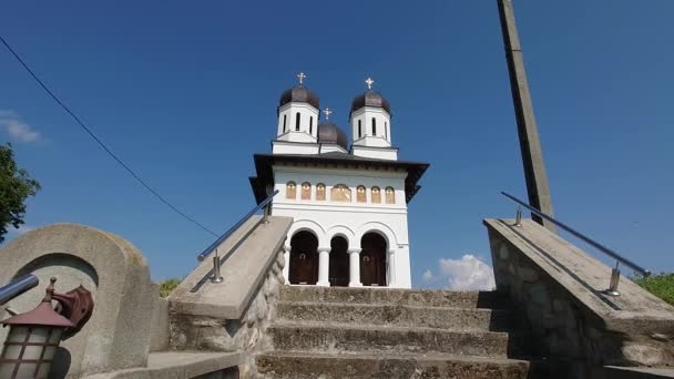 Iglesia Mural Construida 1936 Novaci Una Iglesia Ortodoxa Cristiana Construida — Vídeo de stock