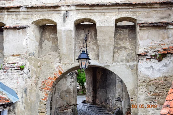 Hodinová Věž Sighisoara Hlavní Bránou Pevnosti Největší Obranných Věží Které — Stock fotografie