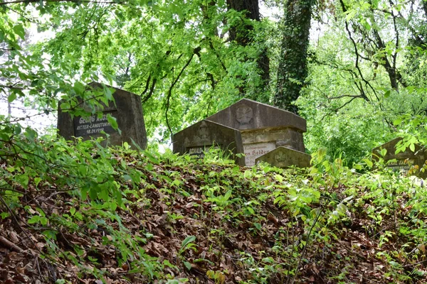Kostel Hřbitov Kopci Turistická Atrakce Díky Starým Náhrobků Ale Také — Stock fotografie