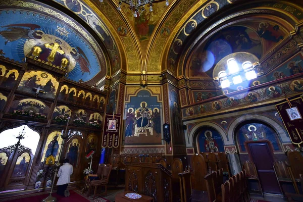 Внутри Православной Церкви Культовое Здание Состоящее Крыльца Притвора Нефа Башни — стоковое фото